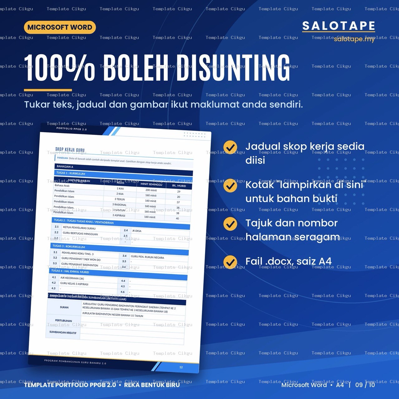 Preview kecil Template Portfolio PPGB 2.0 Reka Bentuk Biru 10