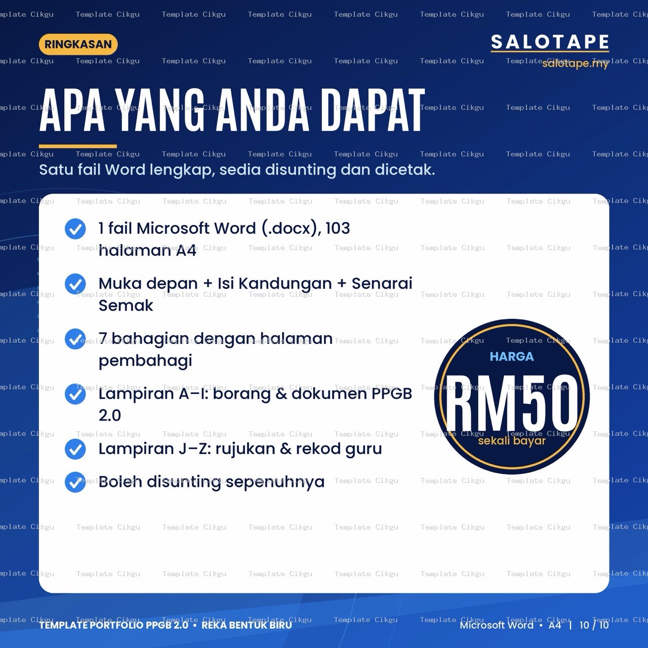 Preview kecil Template Portfolio PPGB 2.0 Reka Bentuk Biru 11
